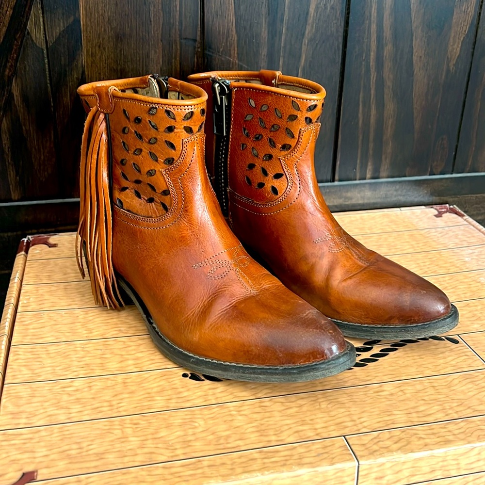 Vintage Fringe Ankle Bootie